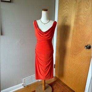 Ralph Lauren Orange Body Con Dress